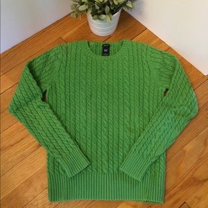 Green cable sweater - medium